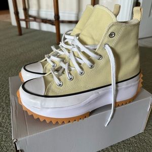 Yellow Chuck Taylor Platform Hightops